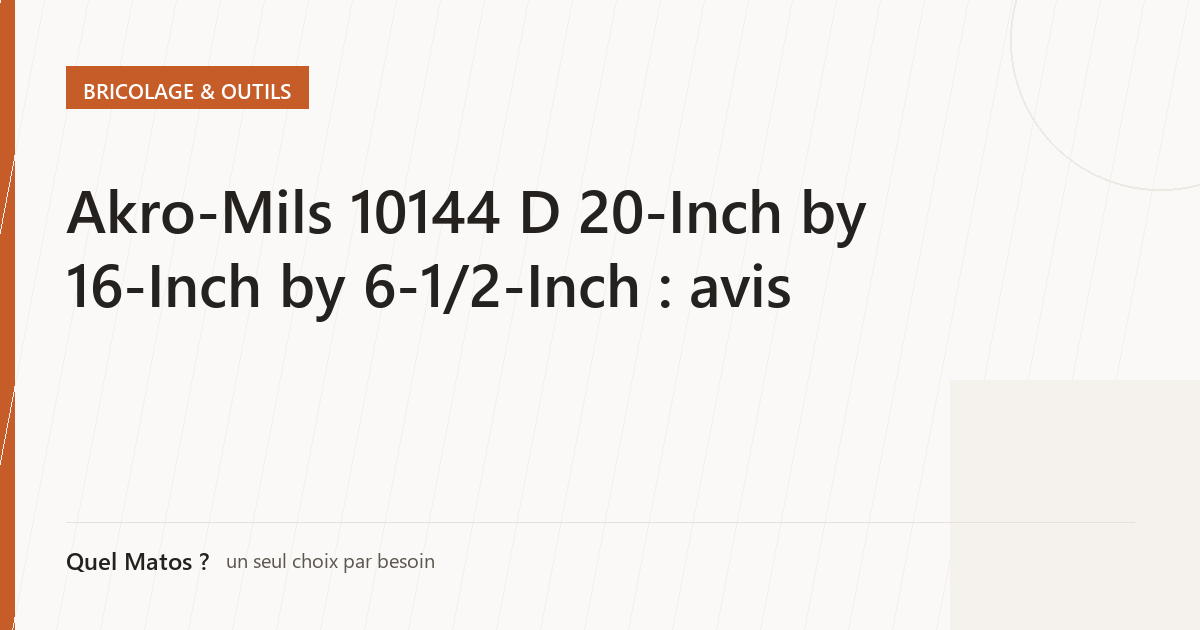 Akro-Mils 10144 D 20-Inch by 16-Inch by 6-1/2-Inch : avis