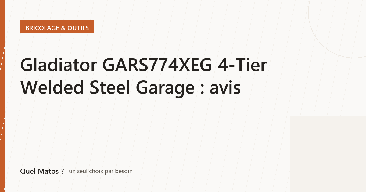 Gladiator GARS774XEG 4-Tier Welded Steel Garage : avis